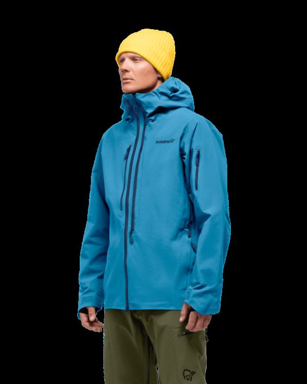 Norrona Heren Lofoten Gore-tex Pro Plus Jack Hawaiian Surf Blue Special