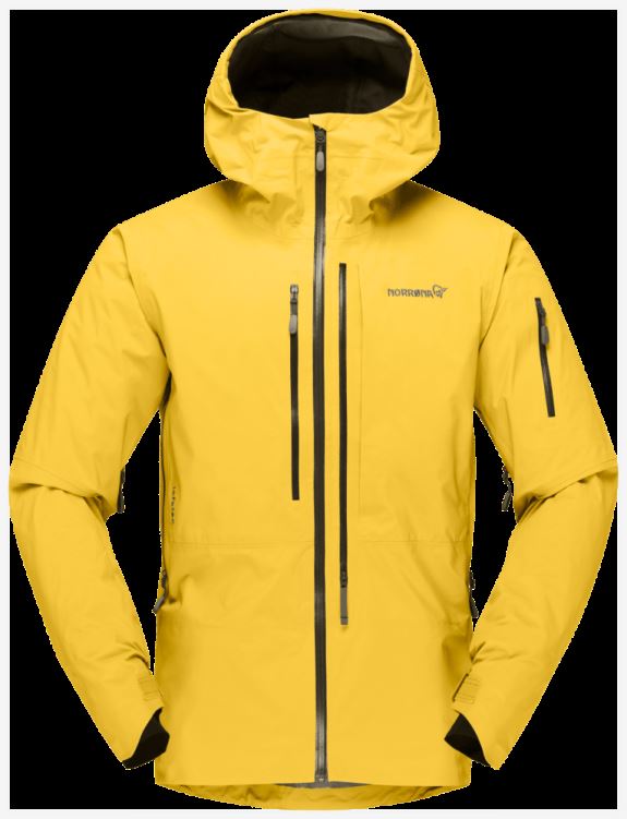 Norrona Heren Lofoten Gore-tex Pro Jas Citroen Chroom Speciaal