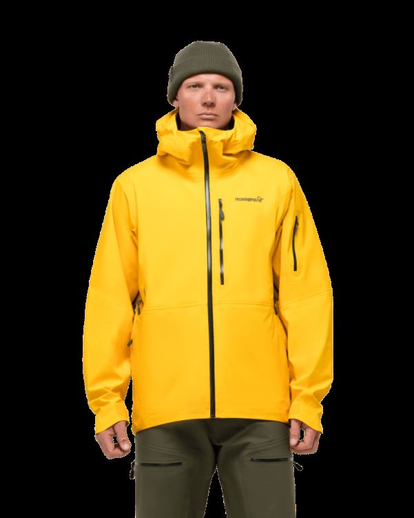 Norrona Heren Lofoten Gore-tex Jas Citroen Chroom