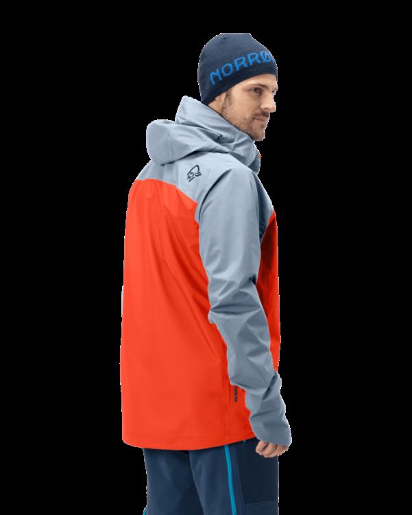 Norrona Lyngen Gore-tex Jack Voor Heren Arednalin/blue Fog