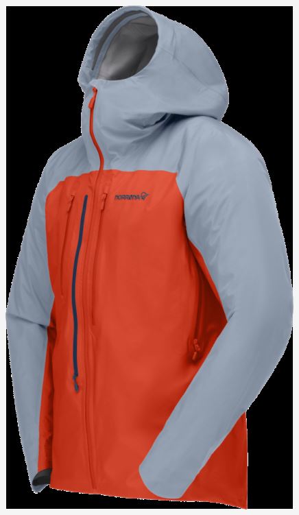 Norrona Lyngen Gore-tex Jack Voor Heren Arednalin/blue Fog