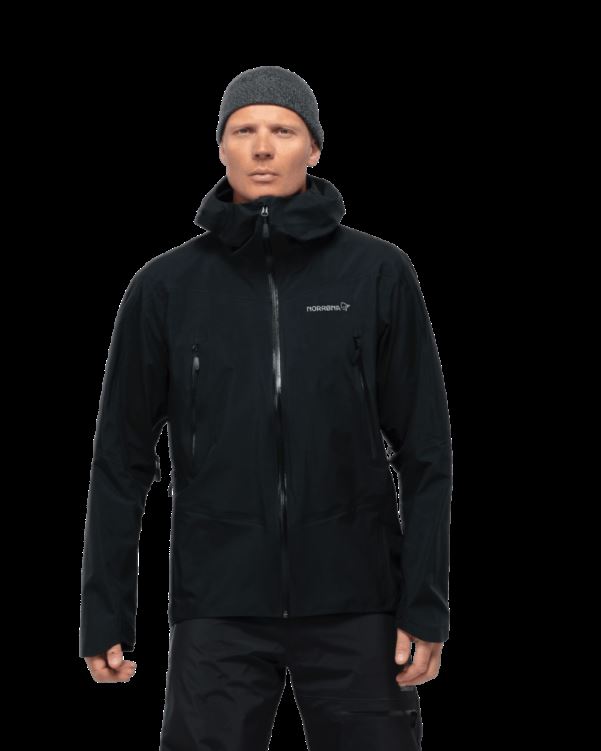 Norrona Heren Falketind Gore-tex Jas Kaviaar Zwart