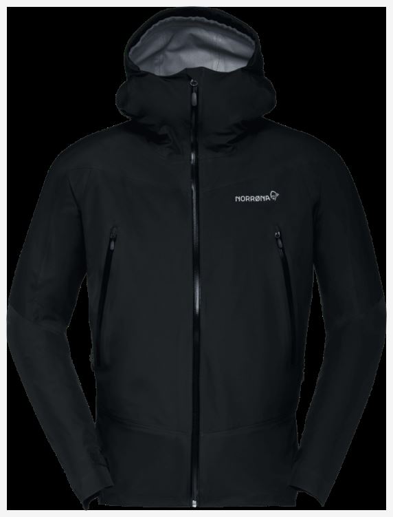 Norrona Heren Falketind Gore-tex Jas Kaviaar Zwart