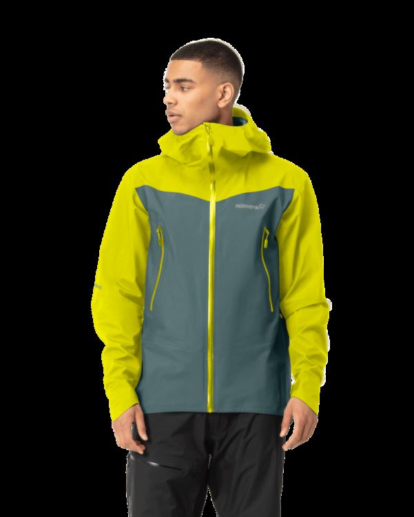Norrona Falketind Gore-tex Jas Voor Heren, Sulfur Spring/north Atlantic