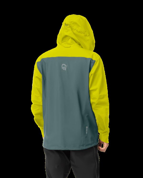 Norrona Falketind Gore-tex Jas Voor Heren, Sulfur Spring/north Atlantic