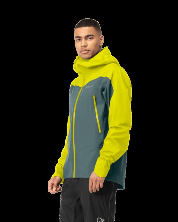 Norrona Falketind Gore-tex Jas Voor Heren, Sulfur Spring/north Atlantic