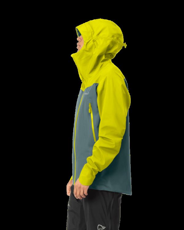 Norrona Falketind Gore-tex Jas Voor Heren, Sulfur Spring/north Atlantic