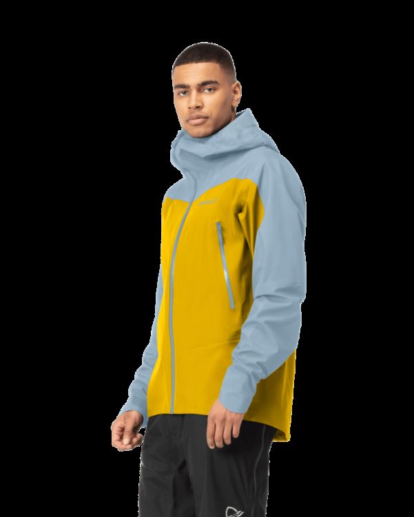 Norrona Falketind Gore-tex Jack Voor Heren, Sulphur/blue Fog