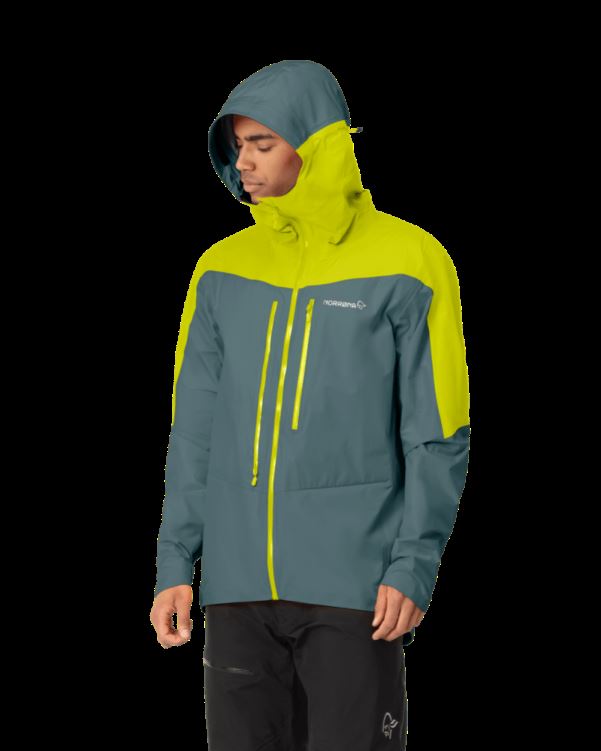 Norrona Falketind Gore-tex Paclite Jas Voor Heren, Sulfur Spring/north Atlantic