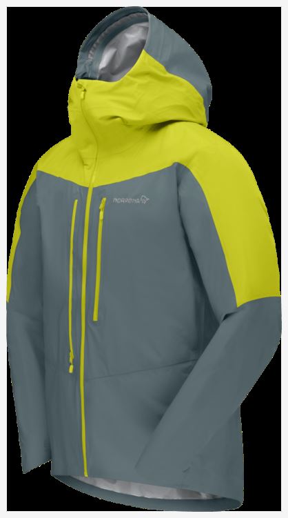 Norrona Falketind Gore-tex Paclite Jas Voor Heren, Sulfur Spring/north Atlantic