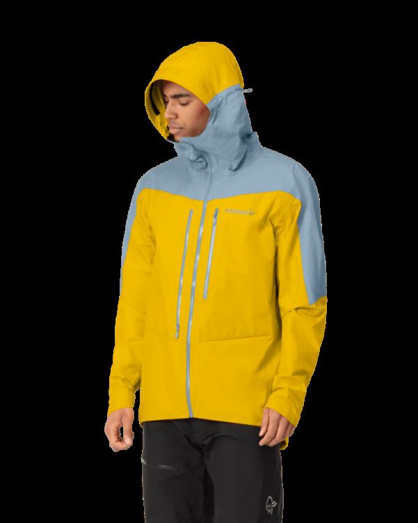 Norrona Falketind Gore-tex Paclite Jack Voor Heren, Sulphur/blue Fog