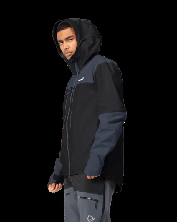 Norrona Trollveggen Gore-tex Pro Light Herenjack Kaviaar/cool Zwart