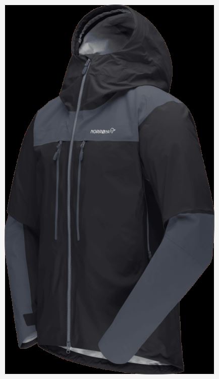 Norrona Trollveggen Gore-tex Pro Light Herenjack Kaviaar/cool Zwart
