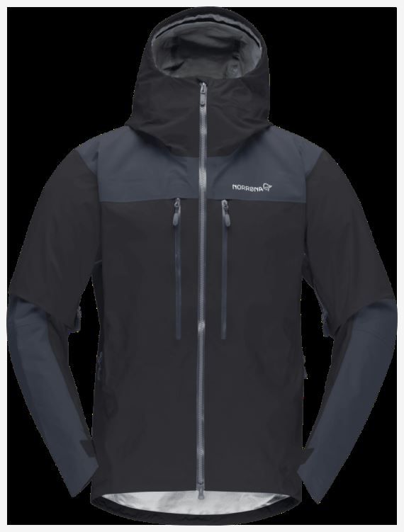 Norrona Trollveggen Gore-tex Pro Light Herenjack Kaviaar/cool Zwart