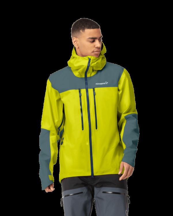 Norrona Trollveggen Gore-tex Pro Light Herenjack Sulfur Spring/north Atlantic