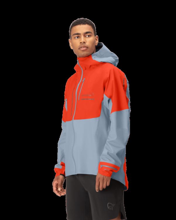 Norrona Heren Senja Gore-tex Active Jack Arednalin/blue Fog