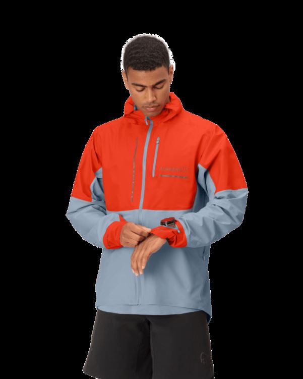 Norrona Heren Senja Gore-tex Active Jack Arednalin/blue Fog
