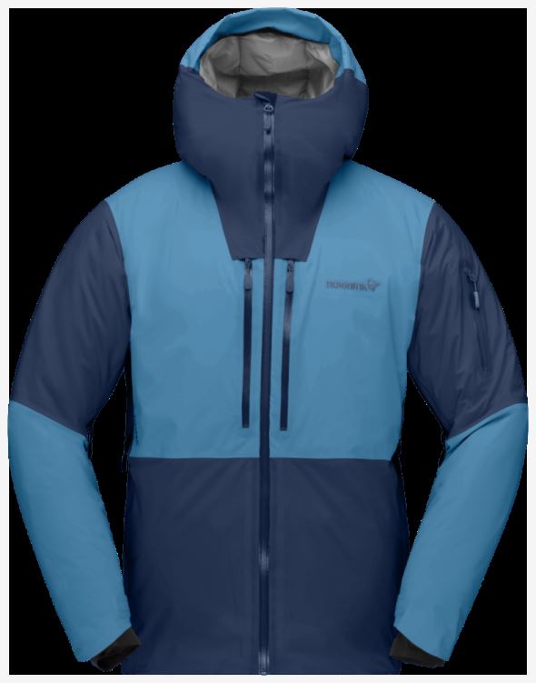 Norrona Heren Lofoten Gore-tex Thermo80 Jack Hawaiian Surf/indigo Night