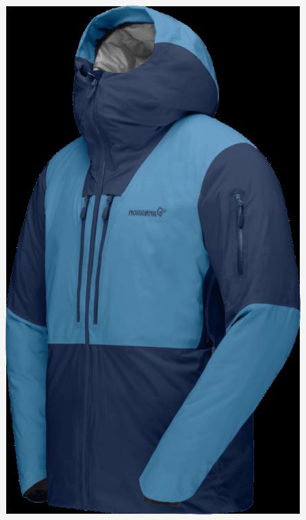 Norrona Heren Lofoten Gore-tex Thermo80 Jack Hawaiian Surf/indigo Night