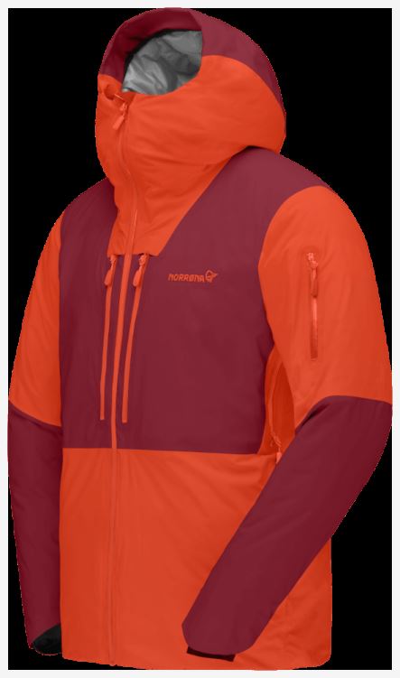 Norrona Heren Lofoten Gore-tex Thermo80 Jas Adrenaline/rabarber