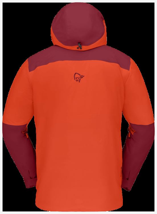 Norrona Heren Lofoten Gore-tex Thermo80 Jas Adrenaline/rabarber