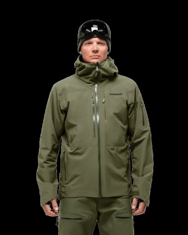 Norrona Heren Lofoten Gore-tex Isolerende Jas Olijf Nacht