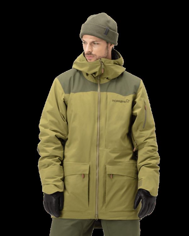 Norrona Heren Tamok Gore-tex Thermo80 Jas Olijfgroen