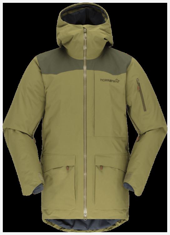 Norrona Heren Tamok Gore-tex Thermo80 Jas Olijfgroen