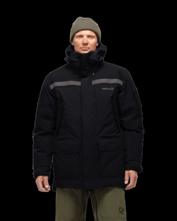 Unisex Gore-tex Down750 Parka Norrona Caviar Zwart