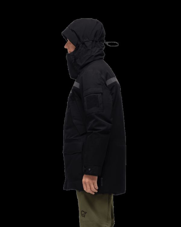 Unisex Gore-tex Down750 Parka Norrona Caviar Zwart
