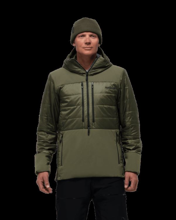 Norrona Heren Lofoten Primaloft80 Anorak Olijf Nacht