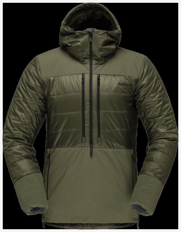 Norrona Heren Lofoten Primaloft80 Anorak Olijf Nacht