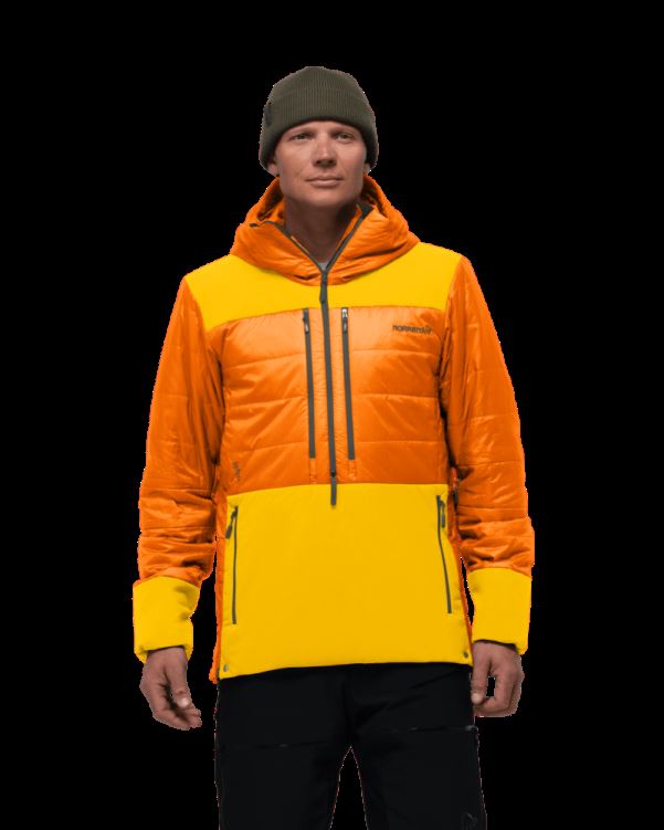 Norrona Heren Lofoten Primaloft80 Anorak Oranje Ijslolly/citroen Chroom