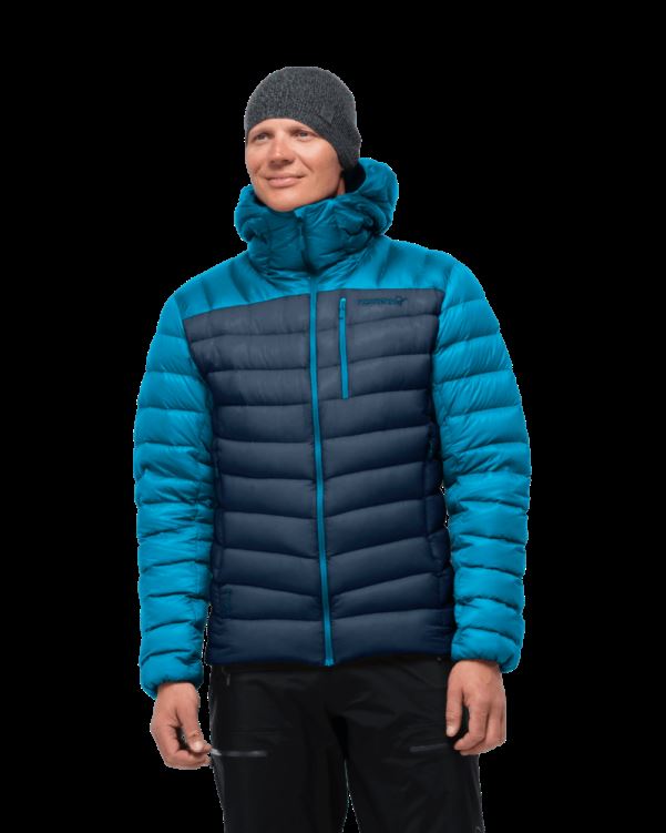 Norrona Heren Lyngen Down850 Hood Hawaiian Surf/indigo Night