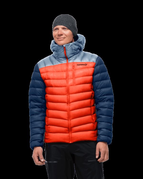 Norrona Heren Lyngen Down850 Capuchon Arednalin/blue Mist