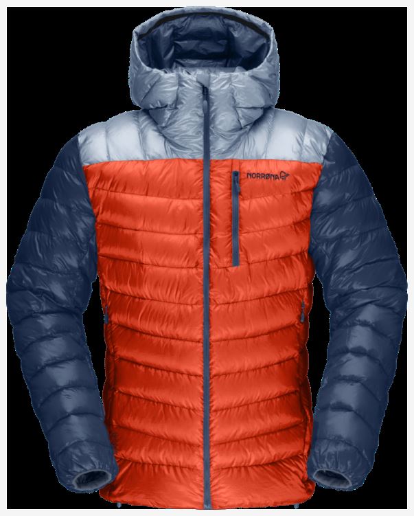 Norrona Heren Lyngen Down850 Capuchon Arednalin/blue Mist
