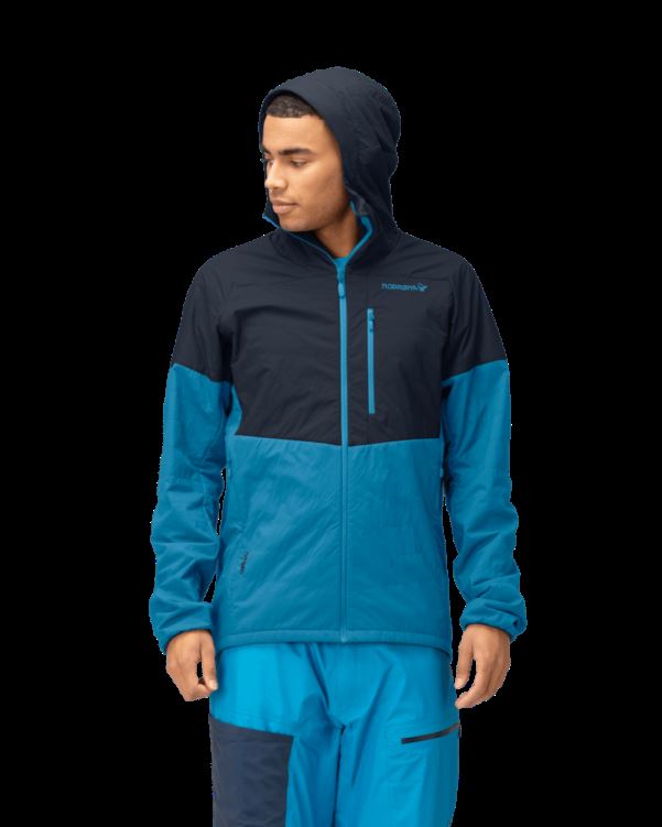 Norrona Lyngen Alpha100 Hawaiian Surf/indigo Night Met Rits En Capuchon Voor Heren