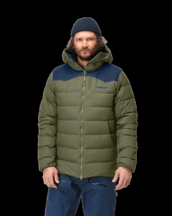 Norrona Heren Tamok Dons750 Jas Olijf Nacht