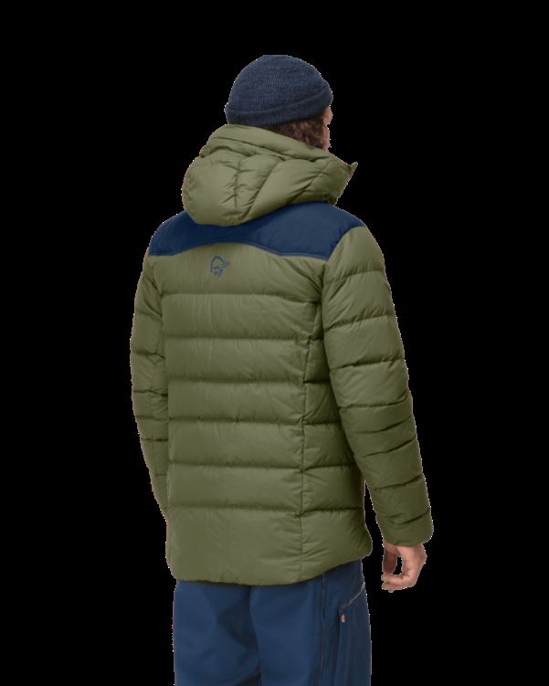 Norrona Heren Tamok Dons750 Jas Olijf Nacht