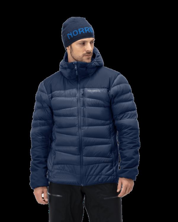 Norrona Heren Falketind Down750 Capuchon Indigo Nachtblauw