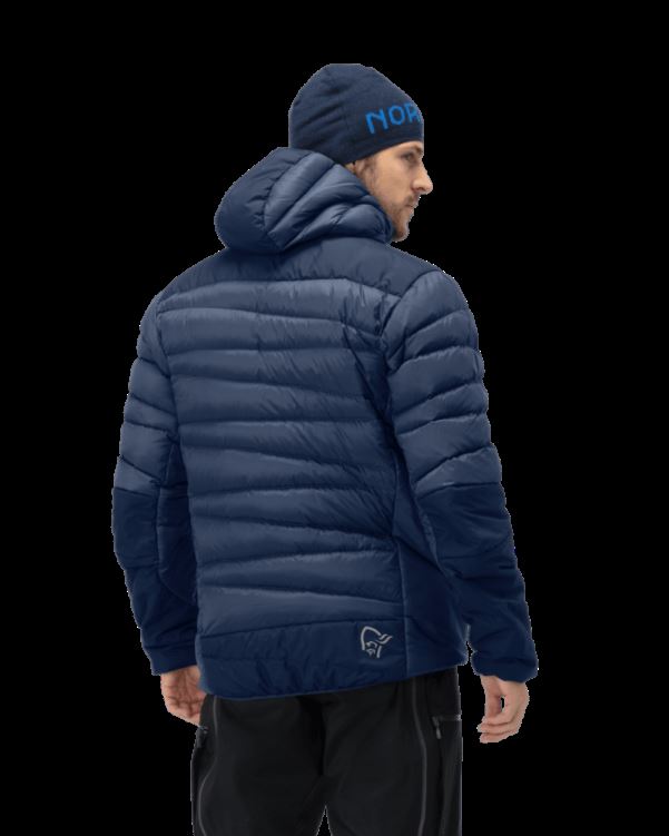 Norrona Heren Falketind Down750 Capuchon Indigo Nachtblauw