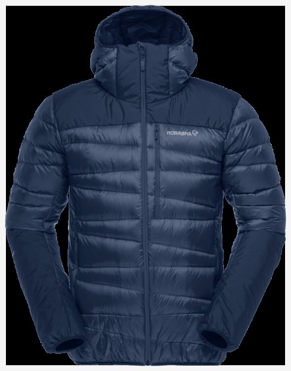 Norrona Heren Falketind Down750 Capuchon Indigo Nachtblauw