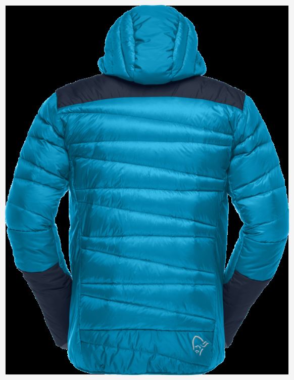 Norrona Heren Falketind Down750 Hood Hawaiian Surf/indigo Night
