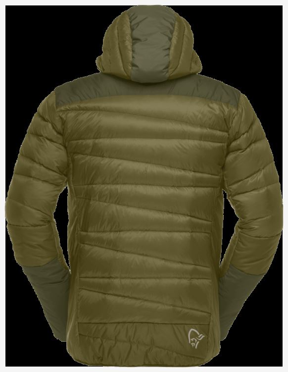 Norrona Heren Falketind Down750 Hood Olijfgroen/olijf Nacht