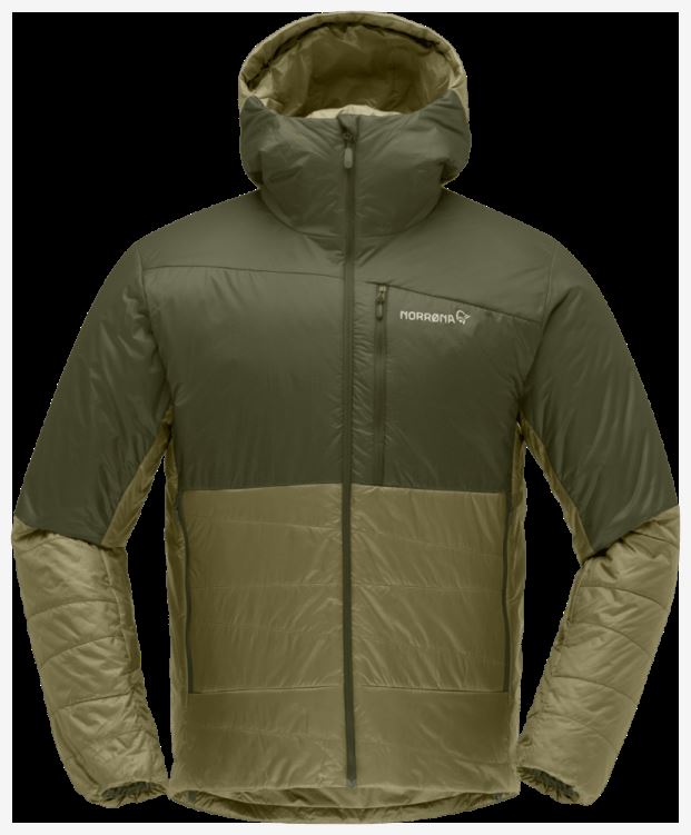 Norrona Heren Falketind Thermo60 Hood Olijf Nacht/olijf Drab
