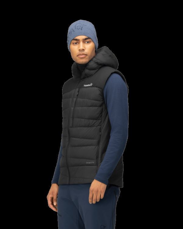 Norrona Heren Falketind Down750 Vest Kaviaar Zwart