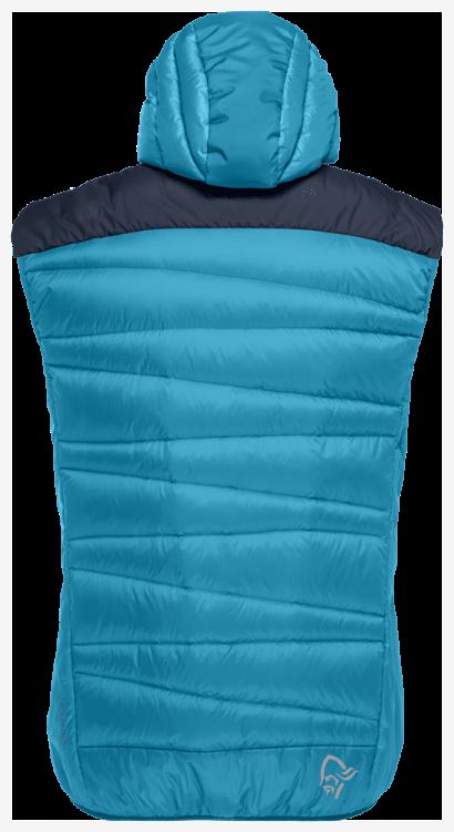 Norrona Heren Falketind Down750 Vest Hawaiian Surf/indigo Night