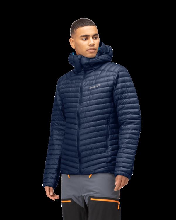 Norrona Trollveggen Superlight Down850 Herencapuchon Indigo Nachtblauw