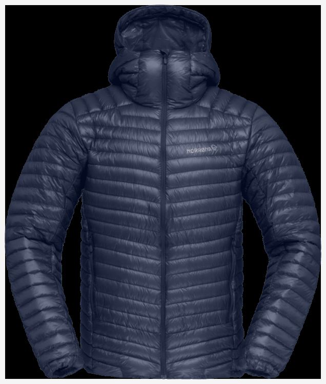 Norrona Trollveggen Superlight Down850 Herencapuchon Indigo Nachtblauw