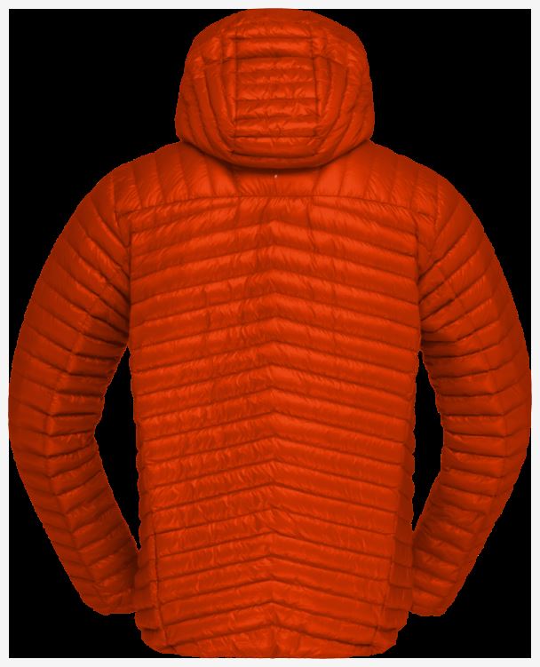 Norrona Trollveggen Superlight Down850 Herencapuchon Adrenaline Rood